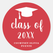 Eenvoudige Classic Red en White Gradup
