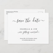 Eenvoudige Classic Save the Date Briefkaart voor b (Voorkant / Achterkant)