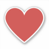 Eenvoudige Classic Schattige Groot Rood Hart Sticker (Voorkant)