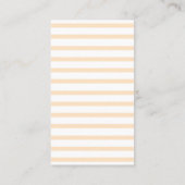 Eenvoudige Classic Stripes Minimalistische Crème Visitekaartje (Achterkant)