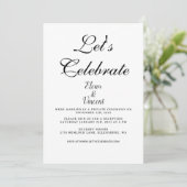 Eenvoudige CLASSIC-trouwuitnodigingskaart Kaart (Staand voorkant)