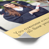 Eenvoudige Classic Yellow Paper Happy Afstuderen D Poster (Hoek)