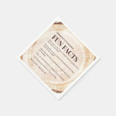 Eenvoudige Classic Zwart-wit leuk feit Bruiloft Servet (Hoek)