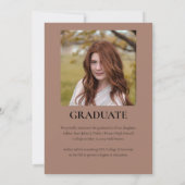 Eenvoudige Classy 2025 Twee foto Terracotta Afstud Kaart (Achterkant)