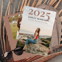 Eenvoudige Classy 2025 Twee foto Terracotta Afstud