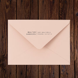 Eenvoudige Classy Aangepaste Naam & Terugkeeradres Rubberstempel