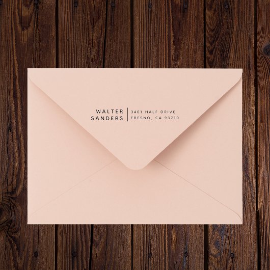 Eenvoudige Classy Aangepaste Naam & Terugkeeradres Rubberstempel