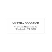 Eenvoudige Classy Elegant 12 Retour Adres Houten Rubberstempel (Afrduk)