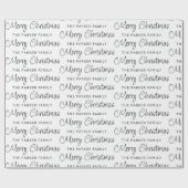 Eenvoudige Classy Family Name Merry Kerstry Cadeaupapier (Vlak)
