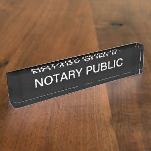 Eenvoudige classy notaris openbare acryl bureau na naambordje