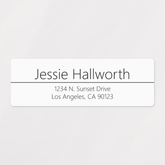 Eenvoudige Classy waterdichte adres / andere info Labels (Design 1)