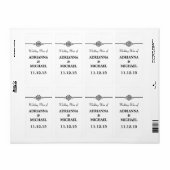 Eenvoudige classy zwart wit bruiloft wijn etiket (Full Sheet)