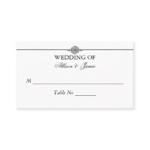 Eenvoudige Classy Zwart Wit Trouwtafel Nummer