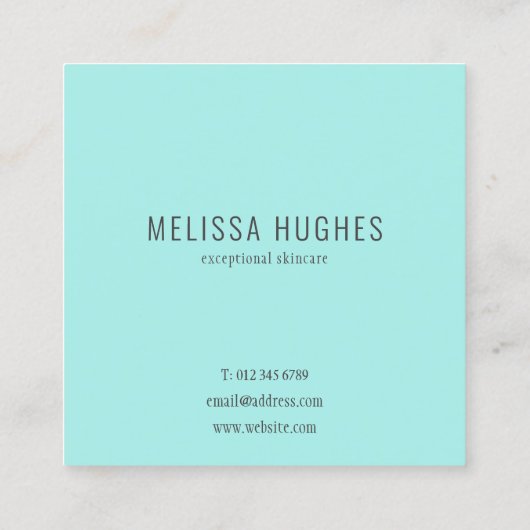 Eenvoudige Clean Business Square Afspraakkaart Vierkante Visitekaartje (Achterkant)