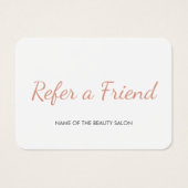 Eenvoudige Clean Discount Reward Salon Referral Ka Visitekaartje (Voorkant)
