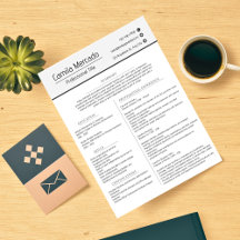 Eenvoudige Clean Grey White Executive Resume Sjabl