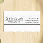 Eenvoudige Clean Grey White Executive-Sjabloon Visitekaartje