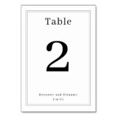 Eenvoudige Clean Minimalist Elegant Classy Lijst W Kaart (Achterkant)