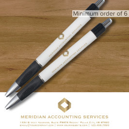 Eenvoudige Clean White Minimalist Custom Logo Pen