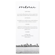 Eenvoudige Cleveland Silhouet Menukaarten