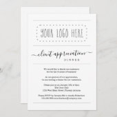 Eenvoudige Client Appreciation Dinner - Logo toevo Kaart (Voorkant / Achterkant)