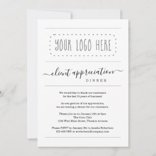 Eenvoudige Client Appreciation Dinner - Logo toevo Kaart