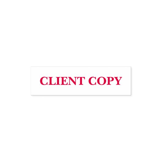 Eenvoudige Client Copy-Sjabloon Zelfinktende Stempel (Design)