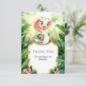 Eenvoudige Cobra Snake Verjaardag Bedankkaart (Staand voorkant)