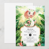 Eenvoudige Cobra Snake Verjaardag Kaart (Voorkant / Achterkant)