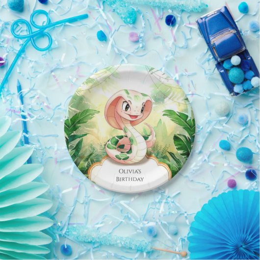 Eenvoudige Cobra Snake Verjaardag Papieren Bordje (Feest)