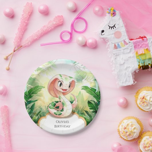 Eenvoudige Cobra Snake Verjaardag Papieren Bordje (Feest)