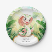 Eenvoudige Cobra Snake Verjaardag Papieren Bordje (Voorkant)