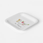 Eenvoudige cocktail Drinken Waterverf Whimsical Cu Papieren Bordje (Gebogen)