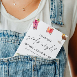 Eenvoudige Cocktails Meisjes Nacht vrijgezellenfee Kaart