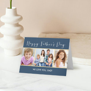 Eenvoudige collage Fathers Day Photo Card Kaart
