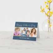 Eenvoudige collage Fathers Day Photo Card Kaart (Gele Bloem)