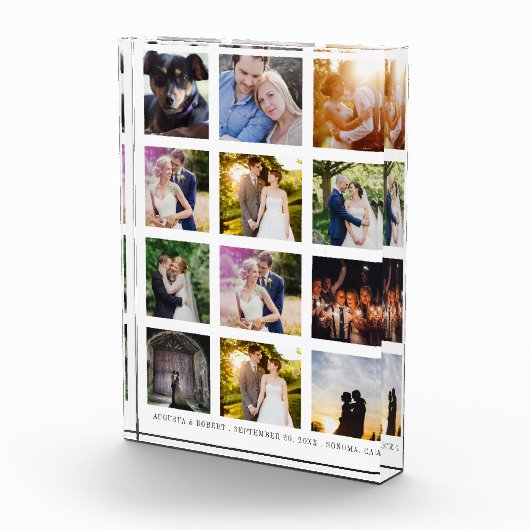 Eenvoudige collage-herinnering met 12 foto's (Rechts)