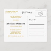 Eenvoudige collage | Oproep van de GraduPartij Uitnodiging Briefkaart (Achterkant)