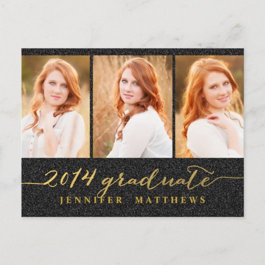 Eenvoudige collage | Oproep van de GraduPartij Uitnodiging Briefkaart (Voorkant)