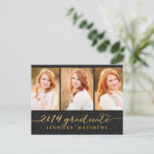 Eenvoudige collage | Oproep van de GraduPartij Uitnodiging Briefkaart (Staand voorkant)