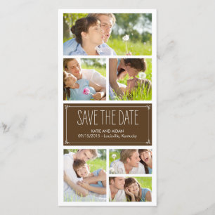 Eenvoudige collage Save The Date-foto kaarten