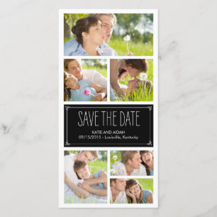 Eenvoudige collage Save The Date fotokaarten