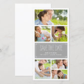 Eenvoudige collage Save The Date fotokaarten (Voorkant / Achterkant)