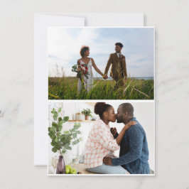 Eenvoudige collage van 2 foto's feestdagenkaart