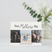 Eenvoudige collage van eerste Moederdag foto's Briefkaart (Staand voorkant)