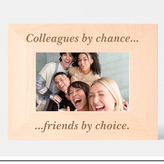 Eenvoudige Collega citaat Custom Wood Afbeelding L Gegraveerde Lijstjes