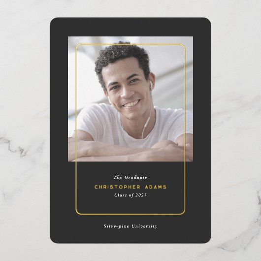 Eenvoudige college afstuderen aankondiging foto ka (Voorkant)