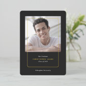 Eenvoudige college afstuderen aankondiging foto ka (Staand Voorkant)