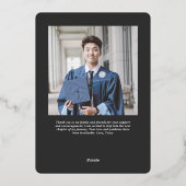 Eenvoudige college afstuderen aankondiging foto ka (Achterkant)