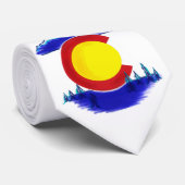 Eenvoudige colorado bergen necktie stropdas (Opgerold)